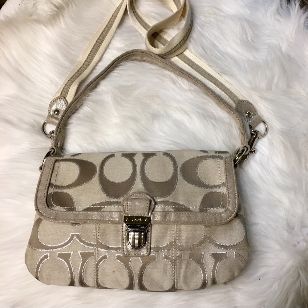 Coach signature canvas purse.